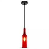 PENDUL TAVAN MODEL STICLA VIN CULOARE - ROSU, V-TAC
