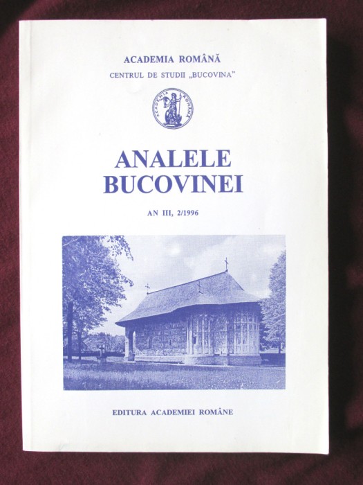 ANALELE BUCOVINEI An III, nr. 2/1996. Academia Romana