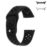 Curea silicon compatibila Samsung Galaxy Watch Ultra2, telescoape Quick Release, 22mm, Negru Carbon