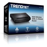 Router N300 Wireless ADSL 2/2 +modem Trendnet