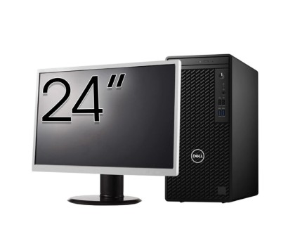 Pachet Calculator Second Hand DELL OptiPlex 3080 Tower, Intel Core i5-10500 3.10 - 4.50GHz, 8GB DDR4, 256GB SSD + Monitor 24 Inch NewTechnology Media foto