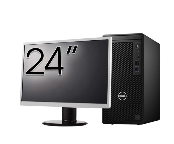 Pachet Calculator Second Hand DELL OptiPlex 3080 Tower, Intel Core i5-10500 3.10 - 4.50GHz, 8GB DDR4, 256GB SSD + Monitor 24 Inch NewTechnology Media