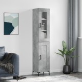 Cumpara ieftin Dulap &icirc;nalt, gri beton, 34,5x34x180 cm, lemn prelucrat