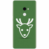 Husa silicon pentru Xiaomi Mi Mix 2, Minimal Reindeer Illustration Green