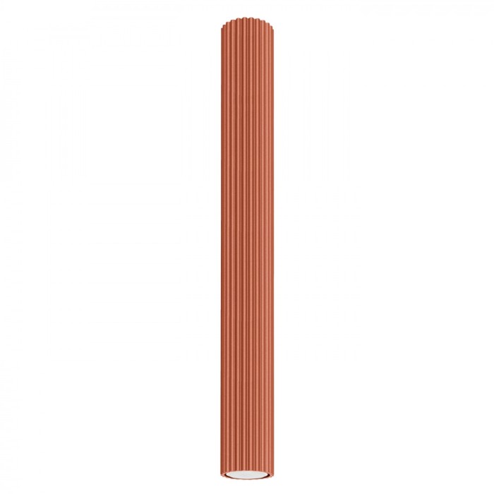 Lampă De Tavan Karbon Ocru Roșu Aluminiu 1 Bec Tub Minimalist De Interior.