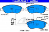 Set placute frana,frana disc FIAT STILO Multi Wagon (192) (2003 - 2008) ATE 13.0460-3984.2