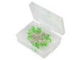 Set LED-uri Verzi 3mm 50buc 3-15V 7.5mA &icirc;n Cutie Plastic