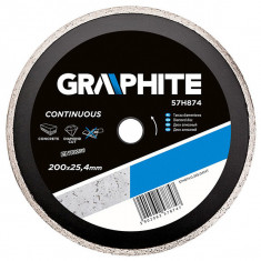 Disc diamantat CONTINUU pentru zidarie 200mm/25,4mm GRAPHITE 57H874 HardWork ToolsRange