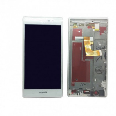 Display cu touchscreen Huawei Ascend P7 Alb Original Swap foto