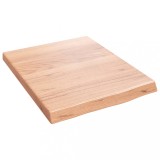 Cumpara ieftin Blat de baie, maro deschis, 40x50x(2-4) cm, lemn masiv tratat