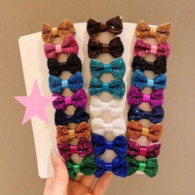 Set de 2 clame - Fundite sclipicioase (Culoare: Roz ciclamen) foto