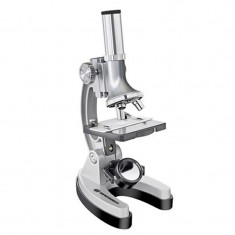 Microscop optic Bresser Junior Biotar DLX 300-1200x, Argintiu foto