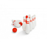 Set de bowling din lemn,alb,+3 ani, BS Toys