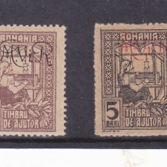 1917 ocupatia germana in Romania 5 bani timbru de ajutor MVIR. neuzat