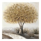 Cumpara ieftin Tablou canvas Forestree Pako World Auriu 100x3x100 cm