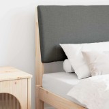 vidaXL Tăblie tapițată Gri &icirc;nchis 75 cm Lemn de pin masiv 879315