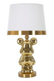 Cumpara ieftin Lampa de masa Bear, Mauro Ferretti, &Oslash;30 x 54 cm, 1 x E27, 40W, ceramica/fier, auriu