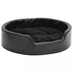 Pat pentru caini, negru, 69x59x19 cm, plus/piele ecologica