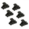 Set Clame de Păr, Model Zigzag, Negru, 3.5cm, 6 Bucăți, Oem