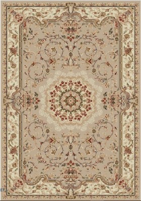 Covor Model Lotos, 1520-110, Marime, 60 x 110, cm, Bej, Crem, Inaltime Fir, 8, mm, Antialergic, Polipropilena, Living, Dormitor, Sufragerie, Birou foto