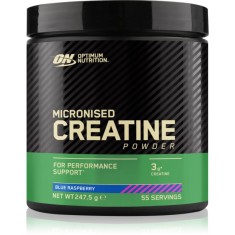 Optimum Nutrition Micronised Creatine Powder favorizează performanțele sportive aroma Blue Raspberry 247.5 g