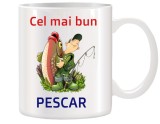 Cana alba personalizata Cel mai bun Pescar, INOVATIX&reg;. 330ml