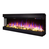 Art Flame Semineu Dalas 72 De perete &amp; incorporabil Negru din Metal 493*1828*200