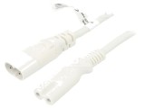 Cablu Alimentare IEC C7 C8 2m Alb