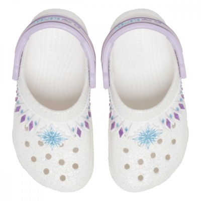Saboti Crocs Classic Fun Lab Toddler I AM Disney Frozen II Clog Alb - White foto