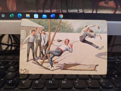 Antrenament cu bolas, Arthur Thiele, Caricatură, Sport, Ilustratori, c. 1910 205 foto