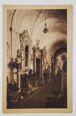 CORIDOR CASTELUL PELES , SINAIA , CARTE POSTALA ILUSTRATA , 1922 foto