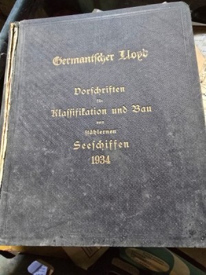 Germanfcher Lloyd - Vorschriften fur Klassifikation und Bau vin Stahlernen Seeschiffen foto