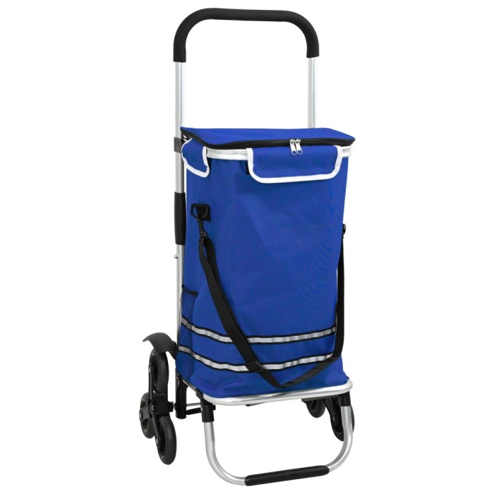 vidaXL Carucior de cumpărături Manual albastru 47 x 39 x 100.5 cm