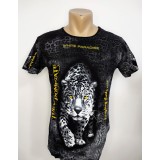 Tricou barbați imprimeu leopard - XL
