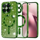 Husa Luxury Glitter MagSafe pentru Xiaomi 17T - Asteroid GSM, Verde Intens