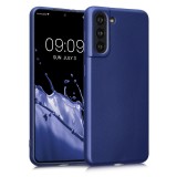Husa Kwmobile pentru Samsung Galaxy S21, Silicon, Albastru, 54057.64, Carcasa