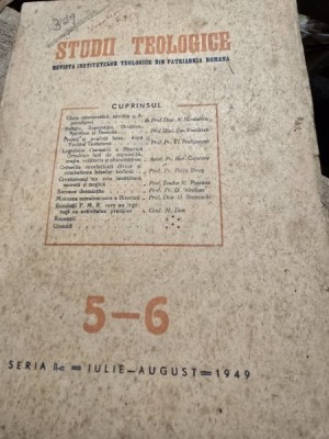 Studii Teologice. Revista institutelor teologice din Patriarhia Romana Seria a II-a nr.5-6/1949 foto
