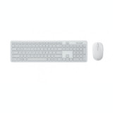 Kit Tastatura + Mouse Microsoft Desktop, Wireless 2.4 Ghz, Bluetooth 4.0, Taste Numerice, Slim, Senzor Optic, 3 Butoane, Scroll, Glaciar White