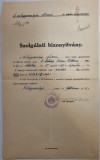 Certificat de serviciu szolgalati bizonyitvany in lb maghiara 1941