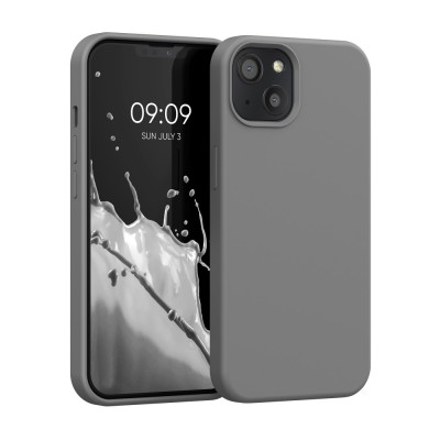 Husa pentru iPhone 13, Silicon, Gri, 55878.155 foto