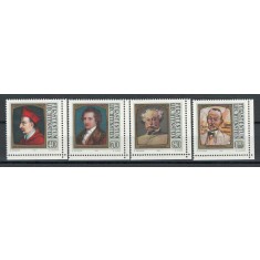 Liechtenstein 1981 784/87 MNH nestampilat - Picturi de vizitatori celebri (I)