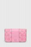 Coach portofel de piele femei, culoarea roz