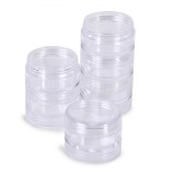 Set 6 Cutii Rotunde pentru organizare, 3.9x2 cm, 120 ml