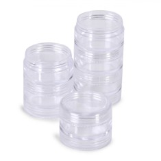 Set 6 Cutii Rotunde pentru organizare, 3.9x2 cm, 120 ml foto