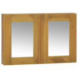 Dulap cu oglinda, 60x10x40 cm, lemn masiv de tec GartenMobel Dekor, vidaXL
