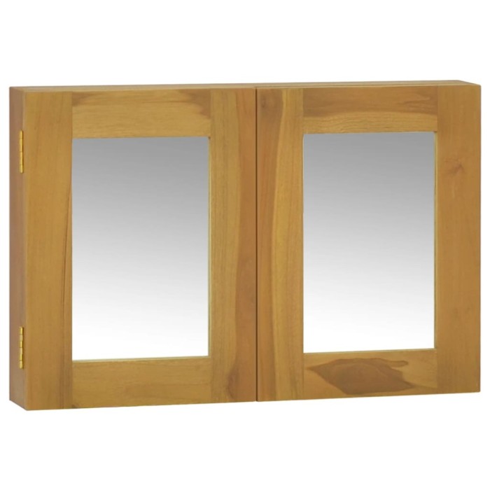 Gossi dulap cu oglinda, 60x10x40 cm, lemn masiv de tec