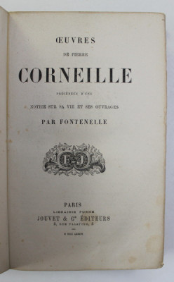 OEUVRES DE PIERRE CORNEILLE , 1886 foto