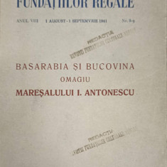 BASARABIA SI BUCOVINA. OMAGIU MARESALULUI I. ANTONESCU NR.472-I.AL. BRATESCU-VOINESTI. D. GUSTI, E. RACOVITA SI