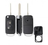 Set 2 bucati - Carcasa cheie Topautochei&amp;#174; compatibila cu Mercedes Benz A C E S W168 W202, 2 butoane, lamela HU72