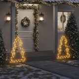 VidaXL Decorațiune brad cu lumini de Crăciun cu țăruși, 115 LED, 90 cm
